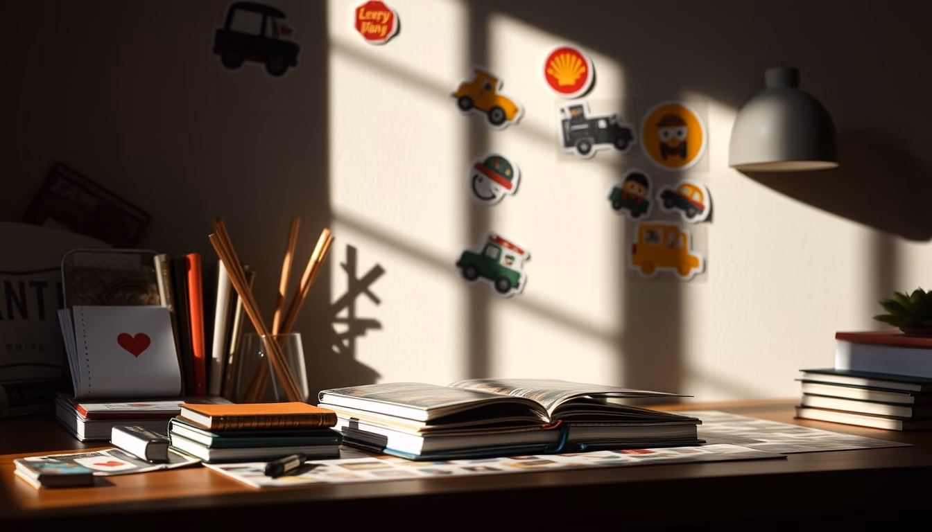 stickers planners deco in editorial style