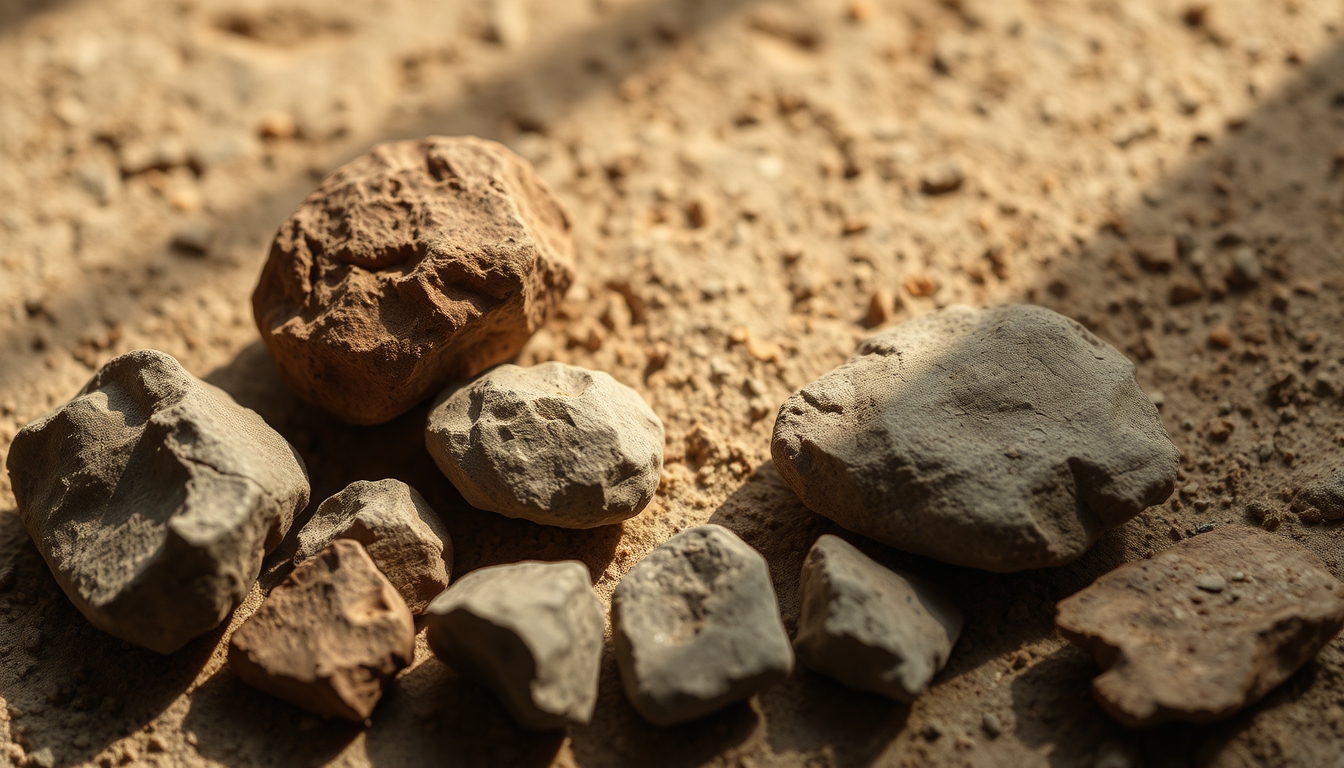 stone tools paleolithic in editorial style