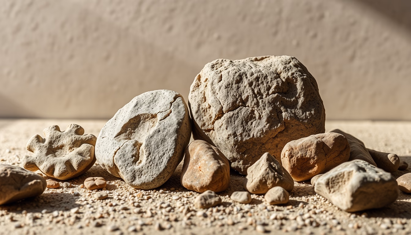 stone tools paleolithic in editorial style