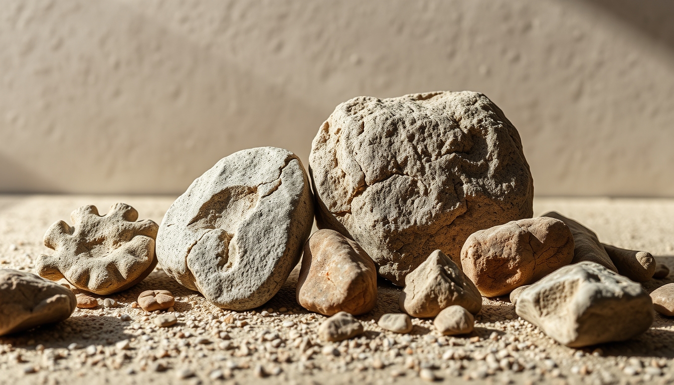 stone tools paleolithic in editorial style