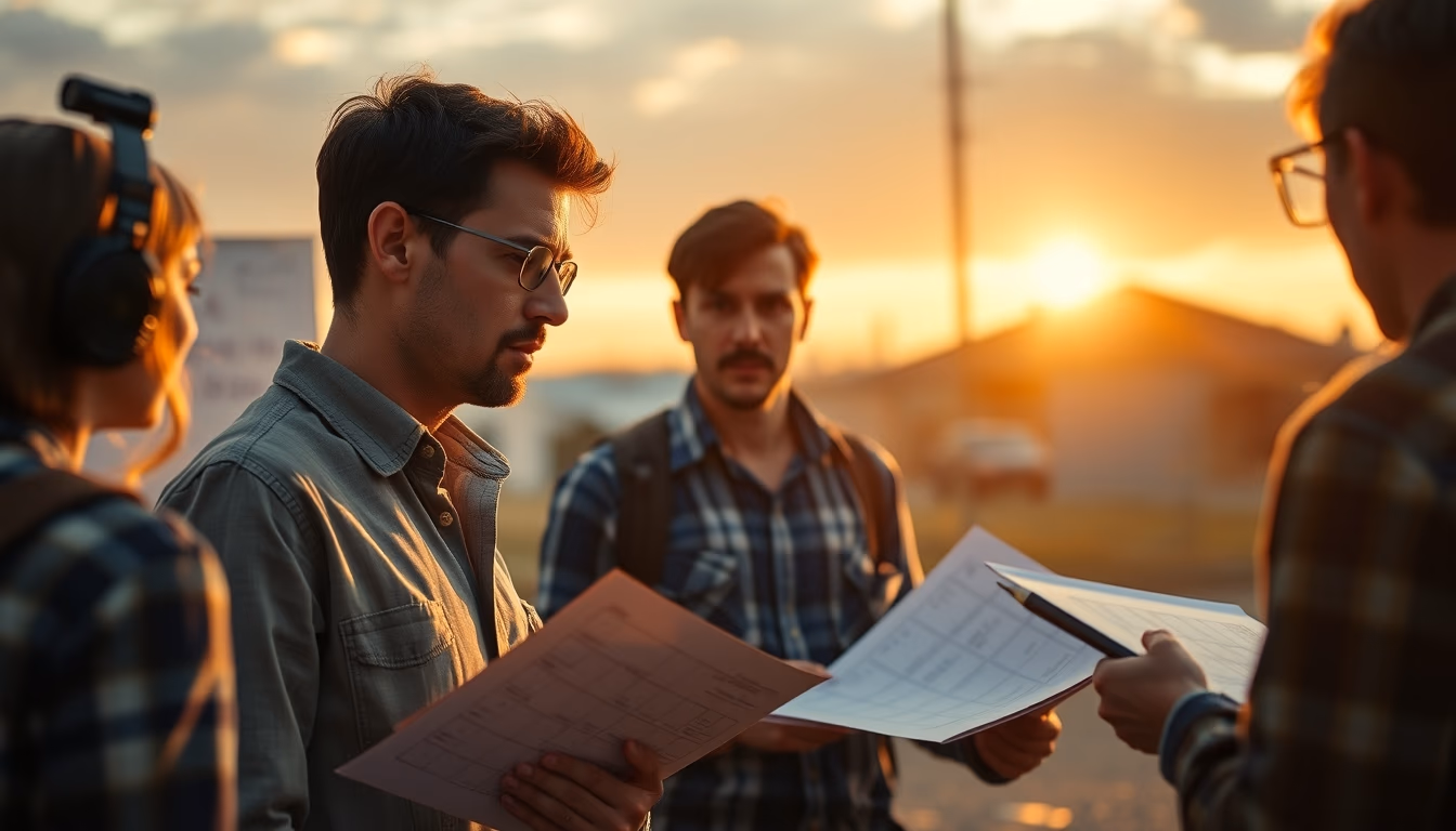 storyboard sketches in editorial style