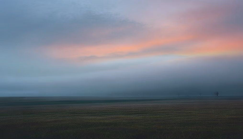 stratus low fog in editorial style