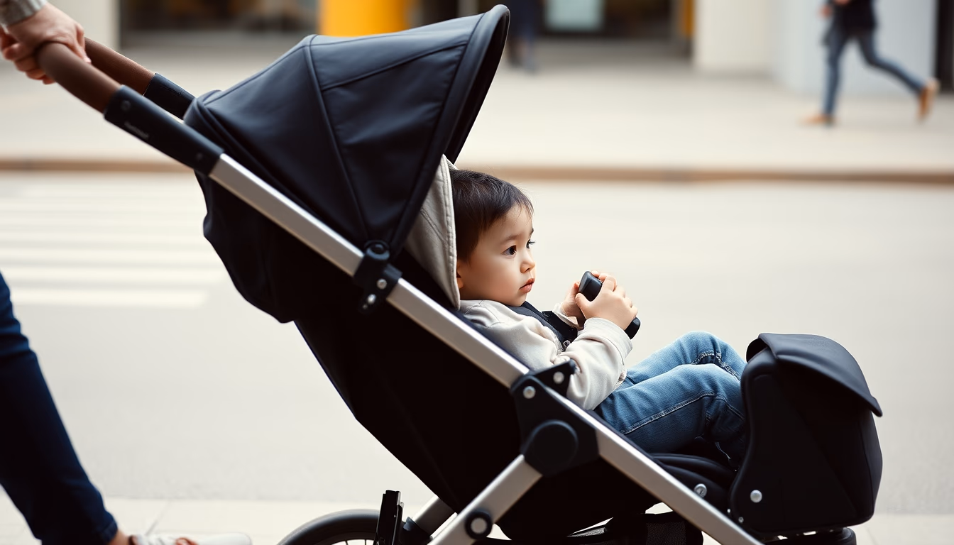 stroller modern minimalist in editorial style