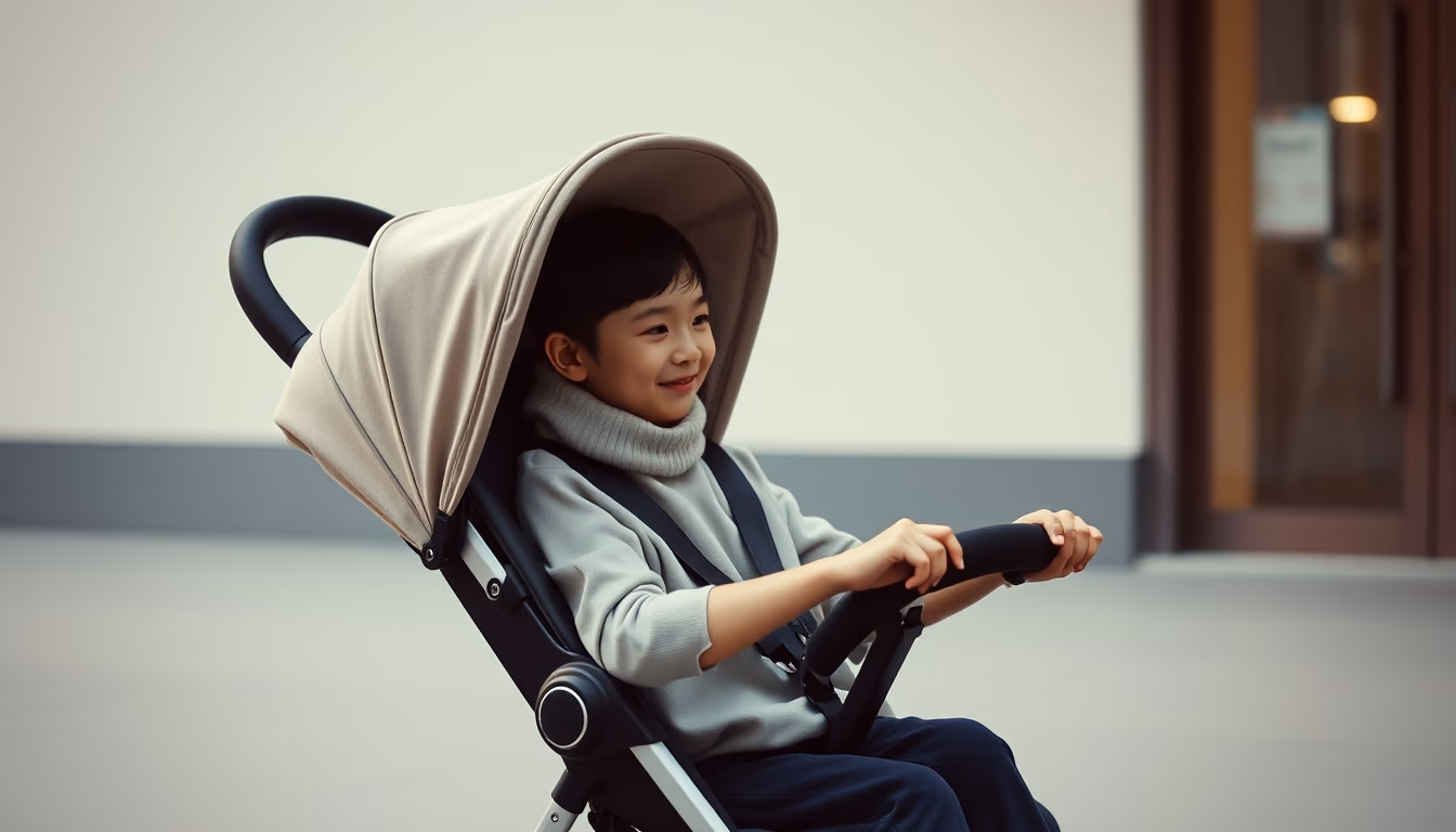 stroller modern minimalist in editorial style