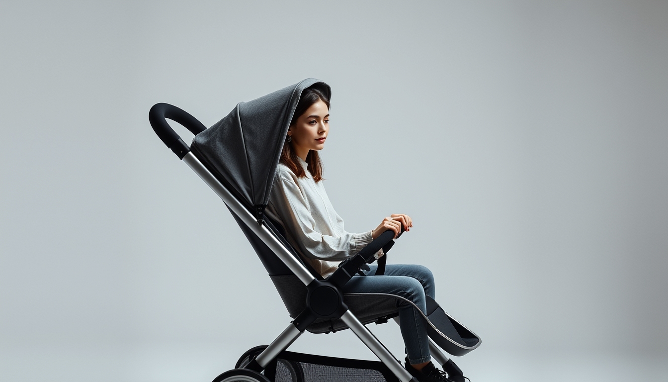 stroller modern minimalist in editorial style