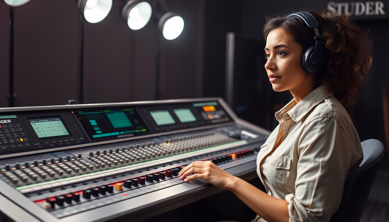 studer a800 console in editorial style