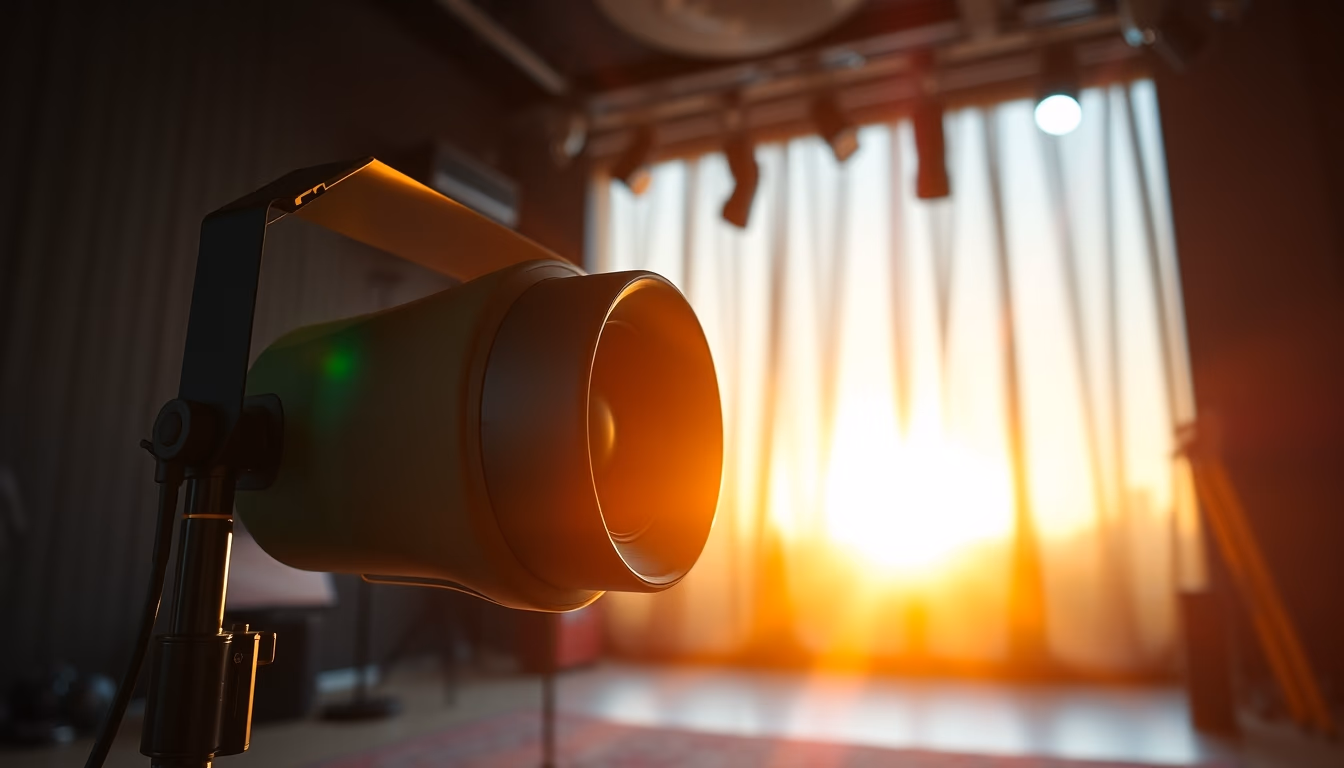 studio monitor speaker in editorial style