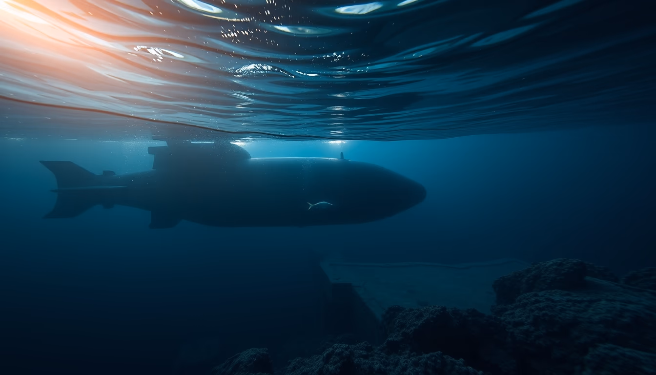 Submarine deep ocean em estilo editorial