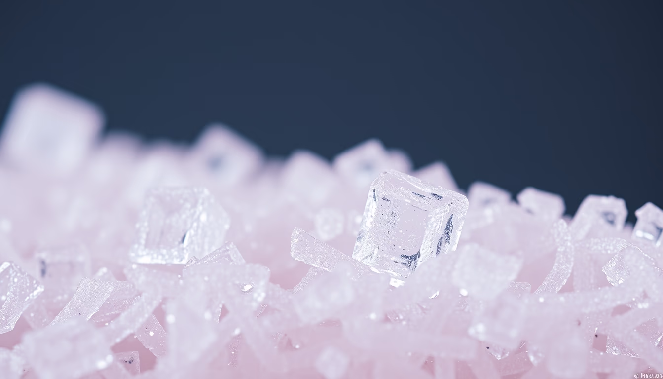 Sugar crystals macro em estilo editorial