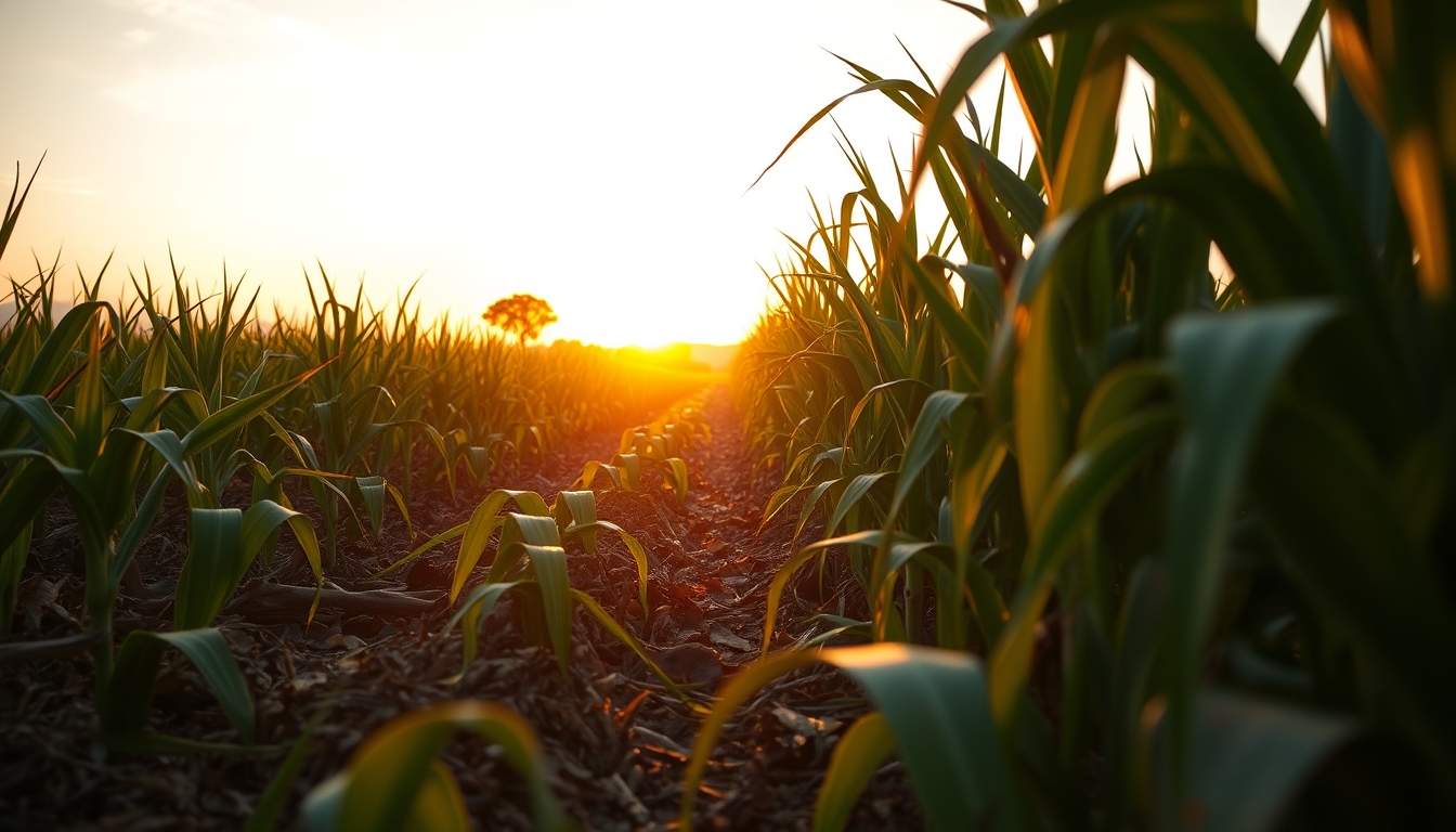 Sugarcane field on fire being controlled at sunset in São Paulo countryside em estilo editorial