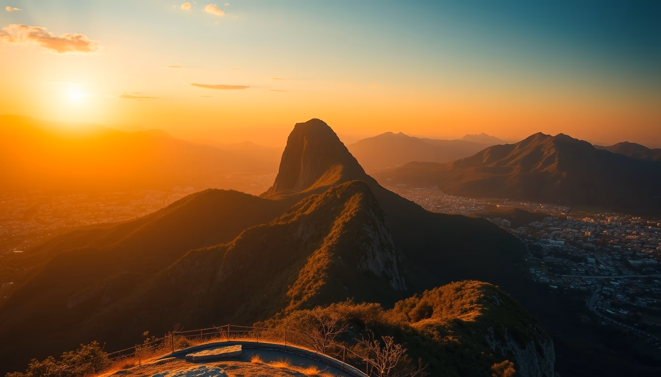 sugarloaf mountain rio in editorial style