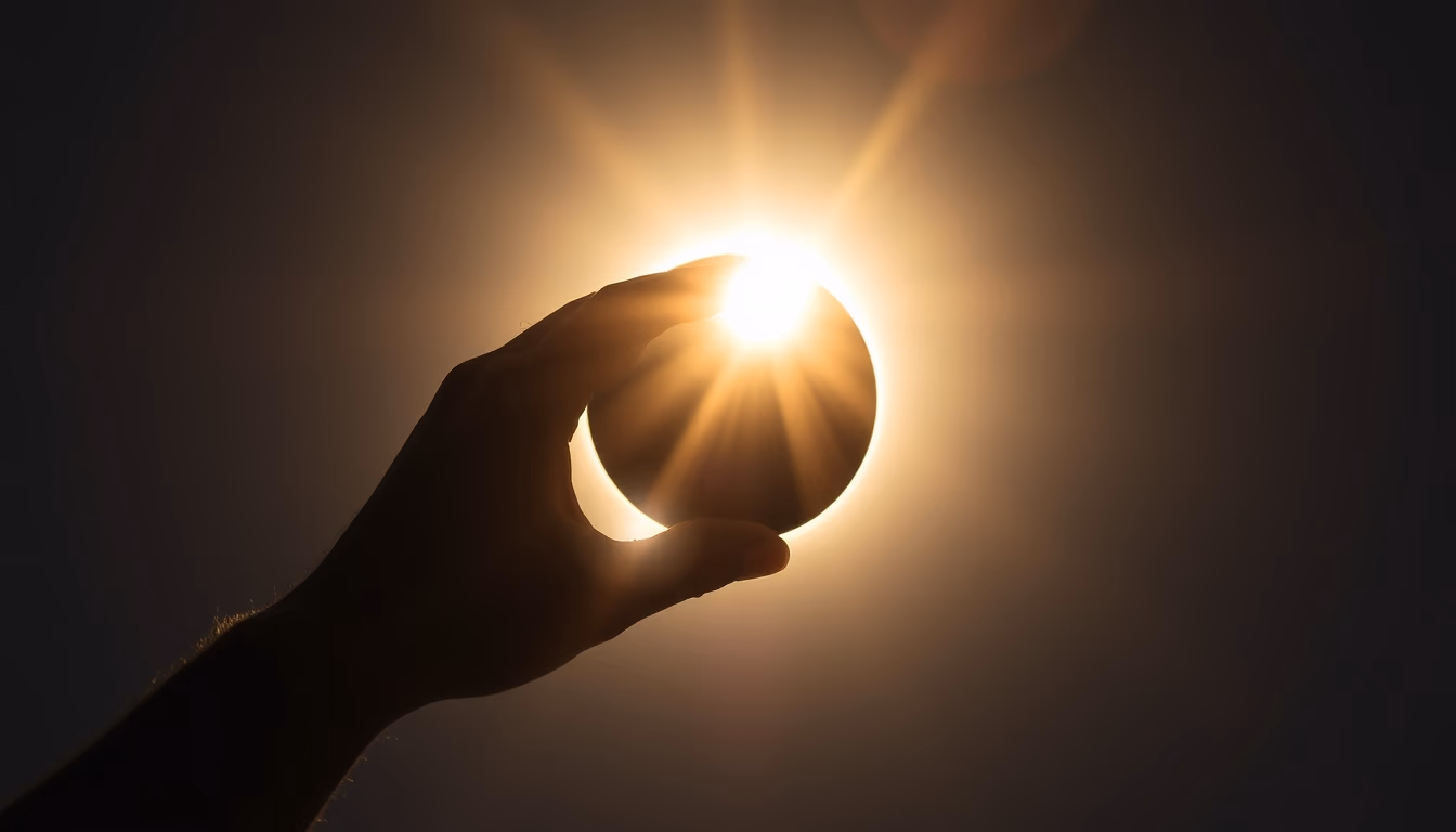 sun corona eclipse in editorial style