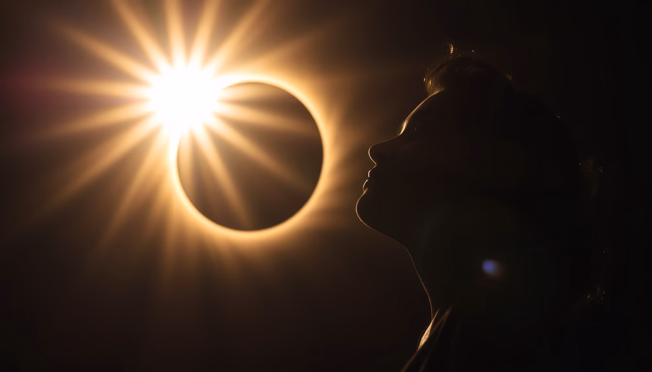 sun corona eclipse in editorial style