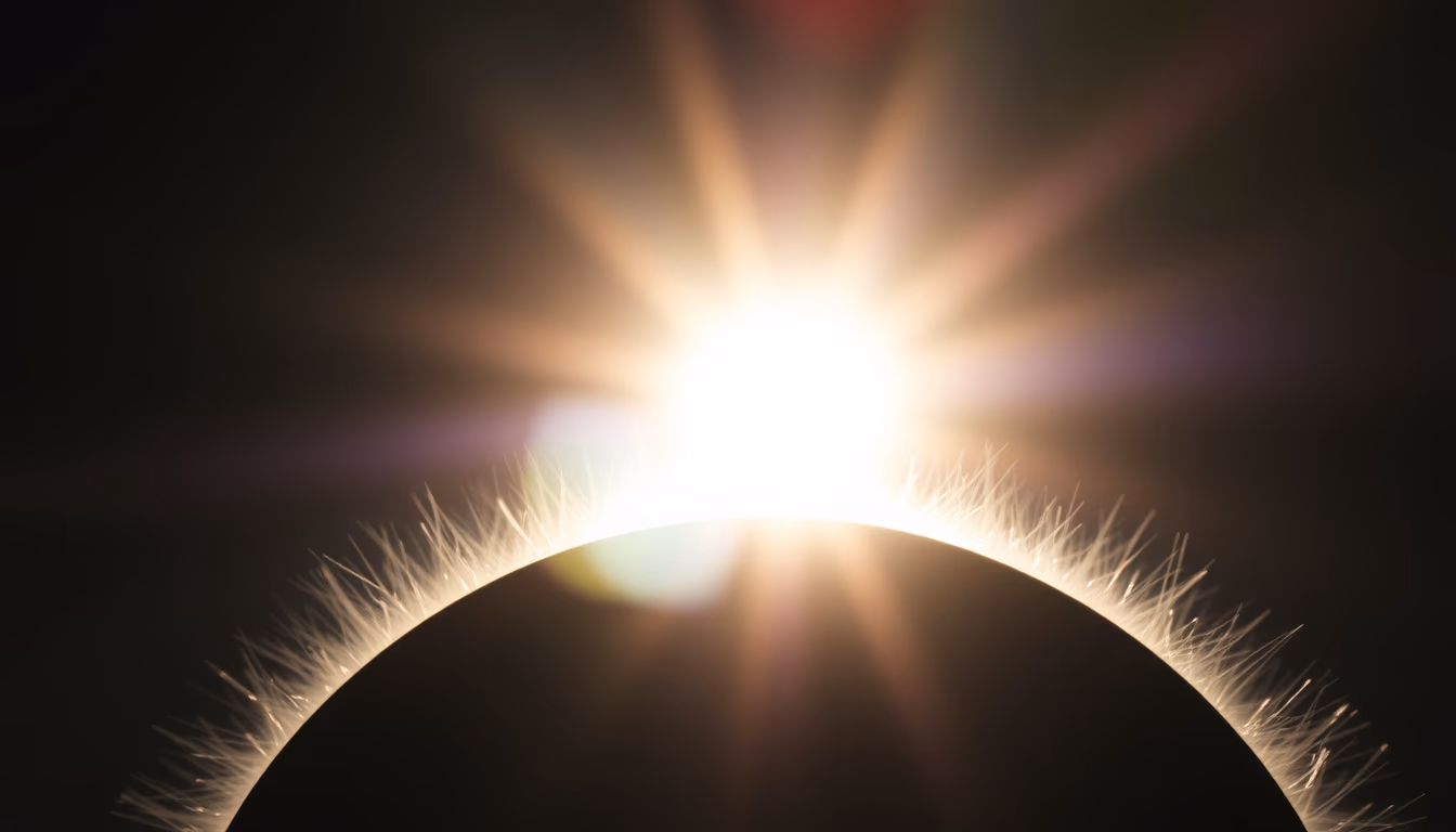 sun corona eclipse in editorial style