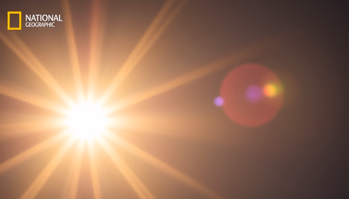 sun corona solar flare in editorial style