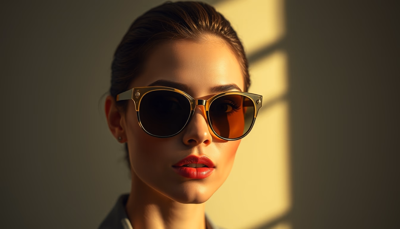 sunglasses fashion shot in editorial style