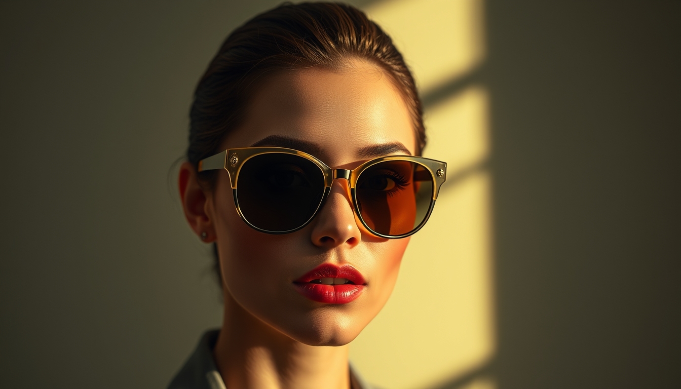 sunglasses fashion shot in editorial style
