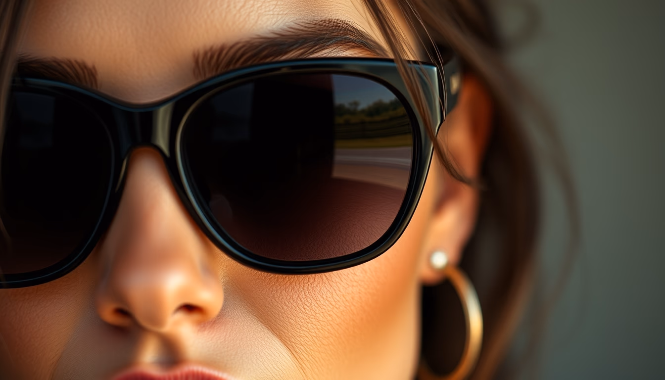 sunglasses fashion shot in editorial style