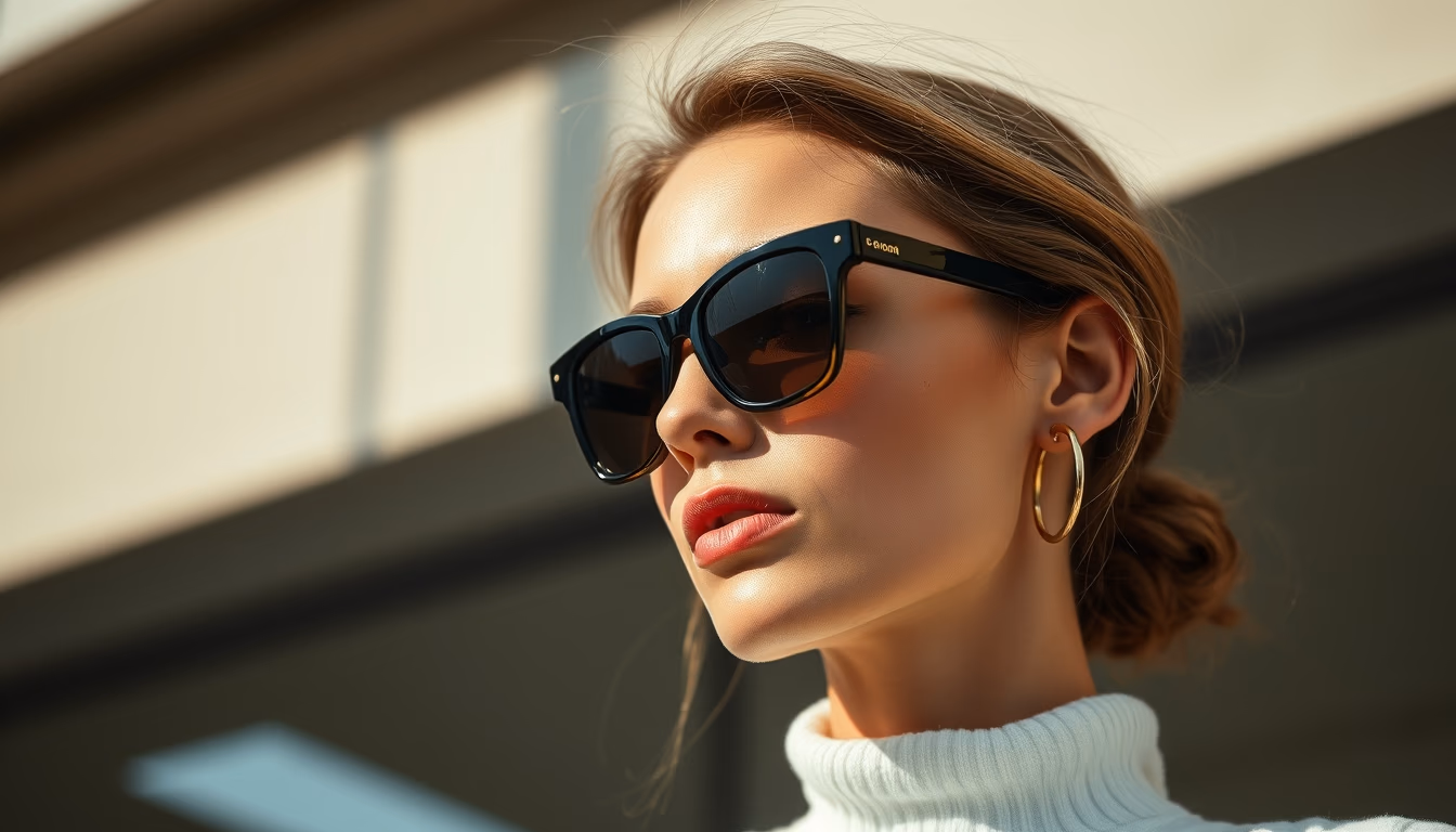 sunglasses fashion shot in editorial style