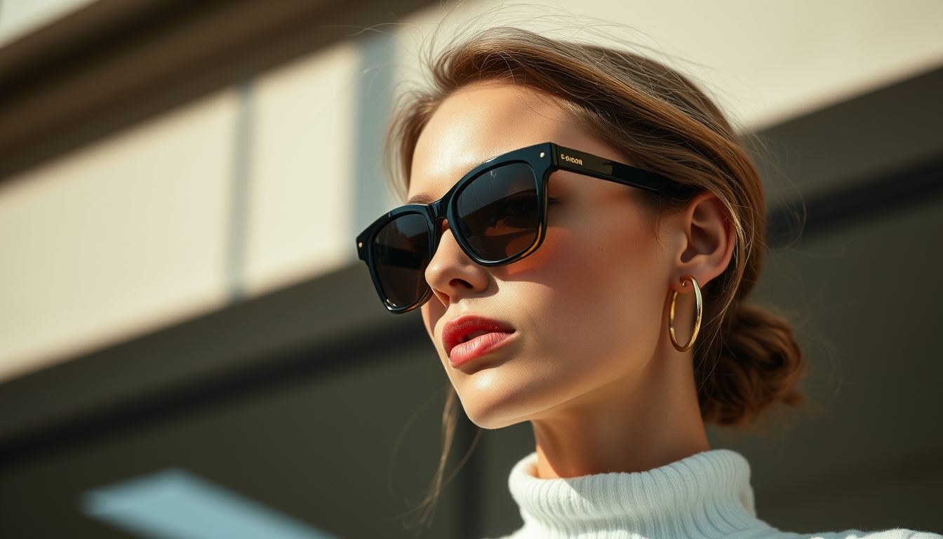 sunglasses fashion shot in editorial style