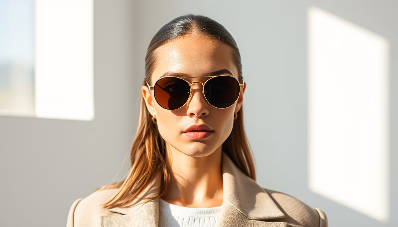 sunglasses fashion shot in editorial style