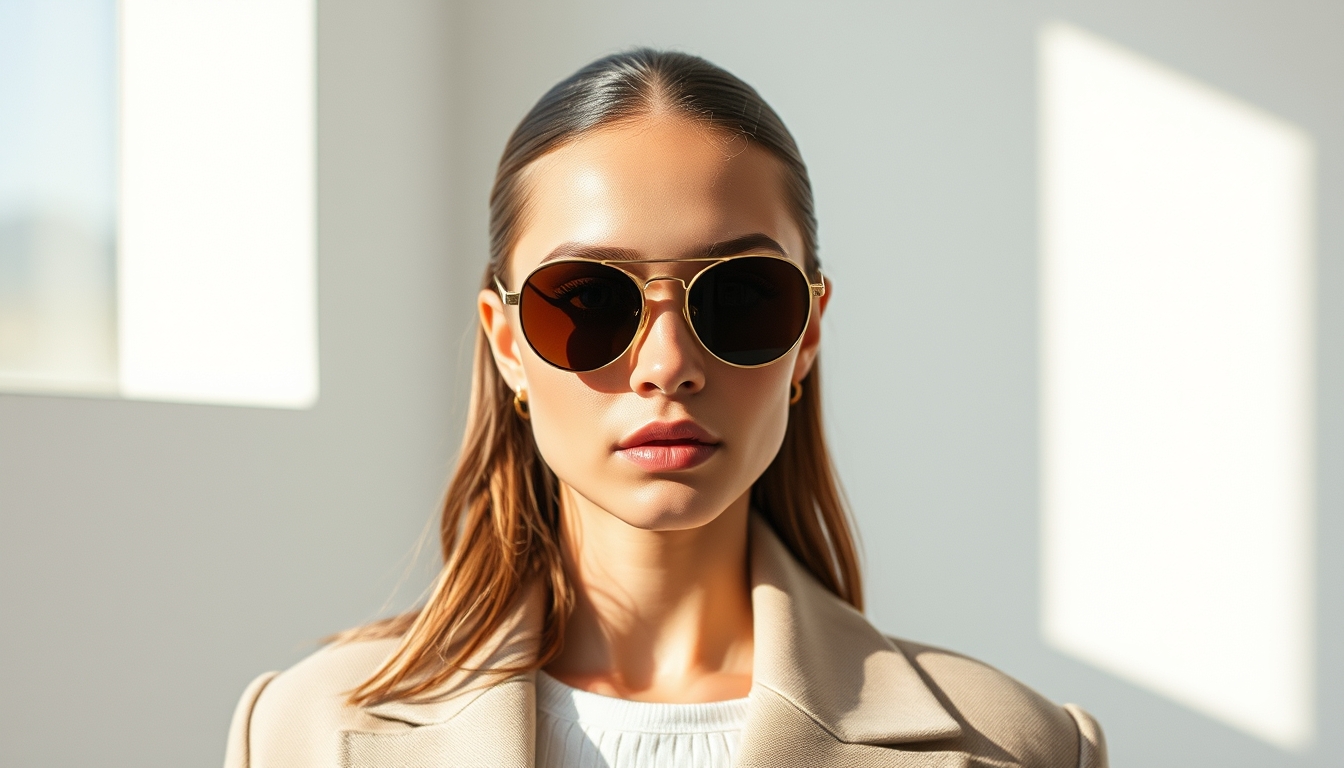 sunglasses fashion shot in editorial style