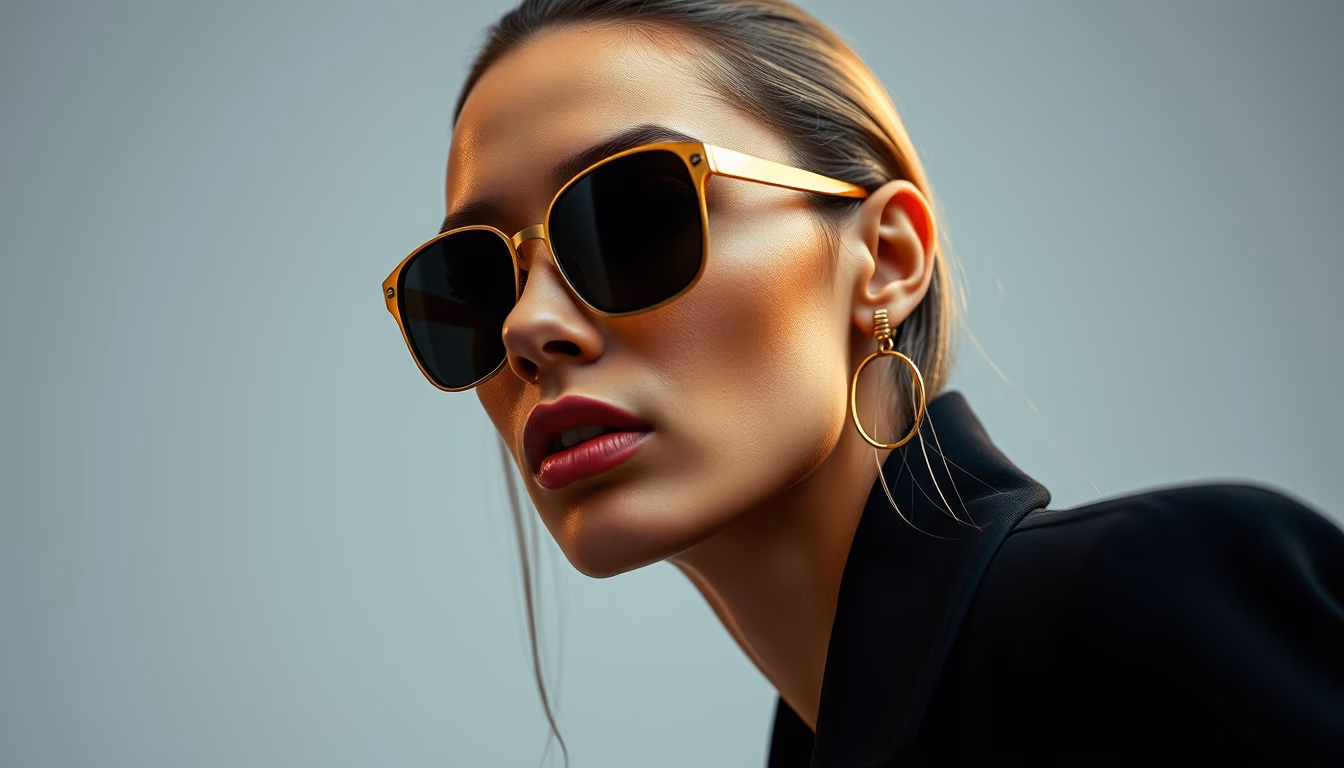 sunglasses fashion shot in editorial style