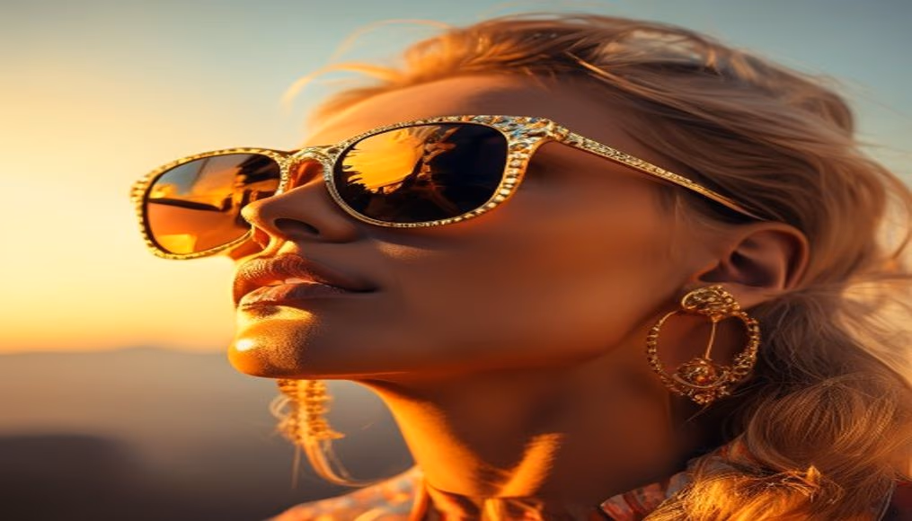 sunglasses fashion shot in editorial style