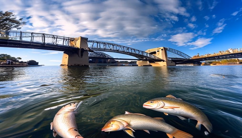sydney harbour bridge in editorial style