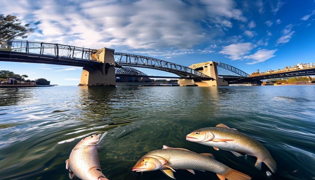 sydney harbour bridge in editorial style