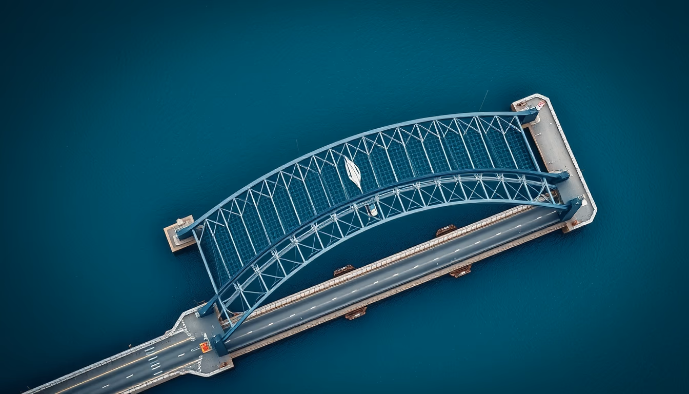 sydney harbour bridge in editorial style