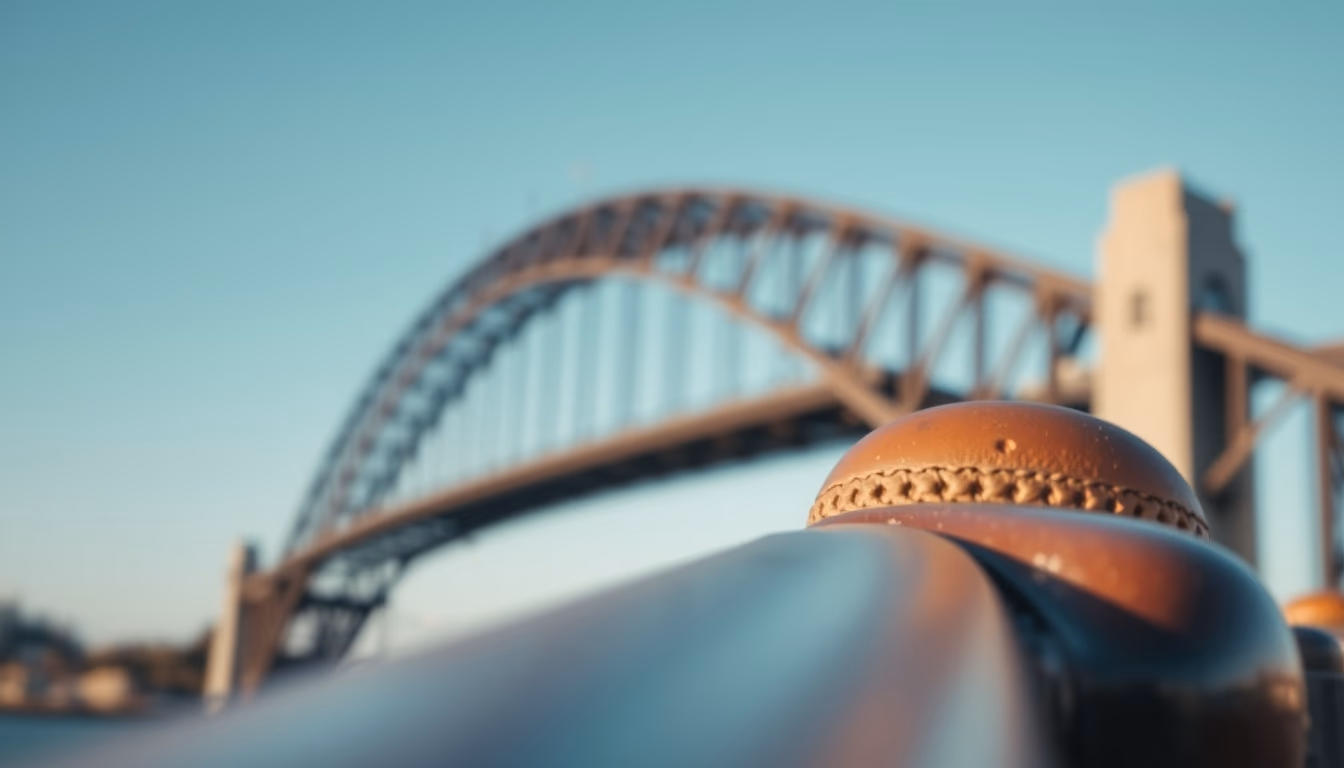 sydney harbour bridge in editorial style