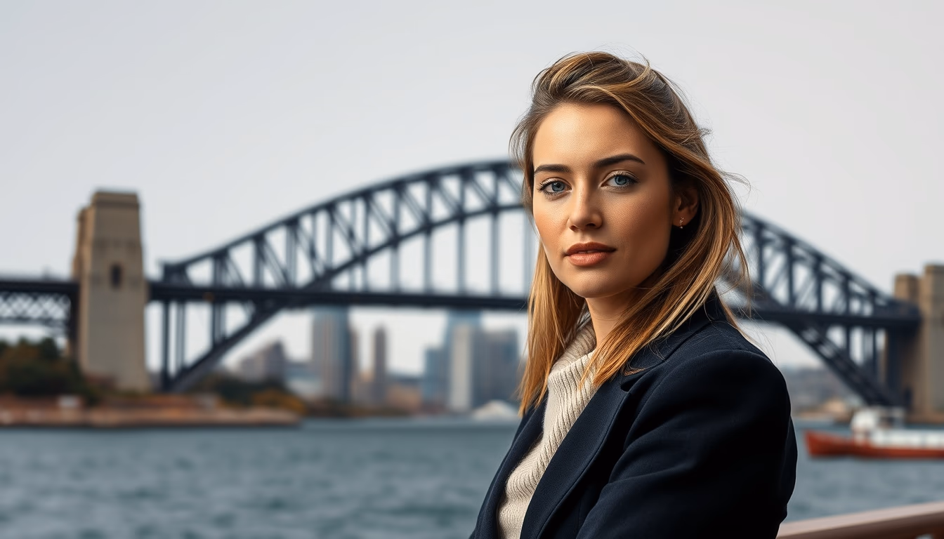 sydney harbour bridge in editorial style