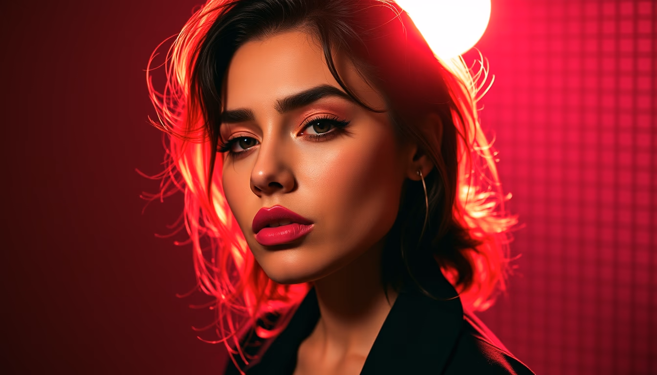 synthwave grid sun in editorial style