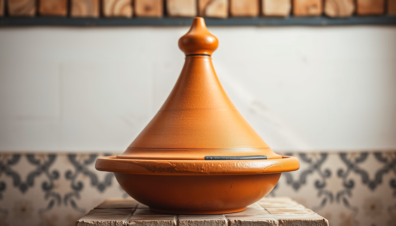 tagine moroccan clay in editorial style