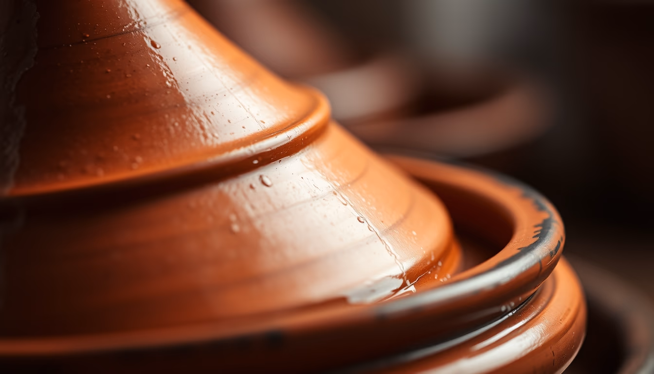 tagine moroccan clay in editorial style