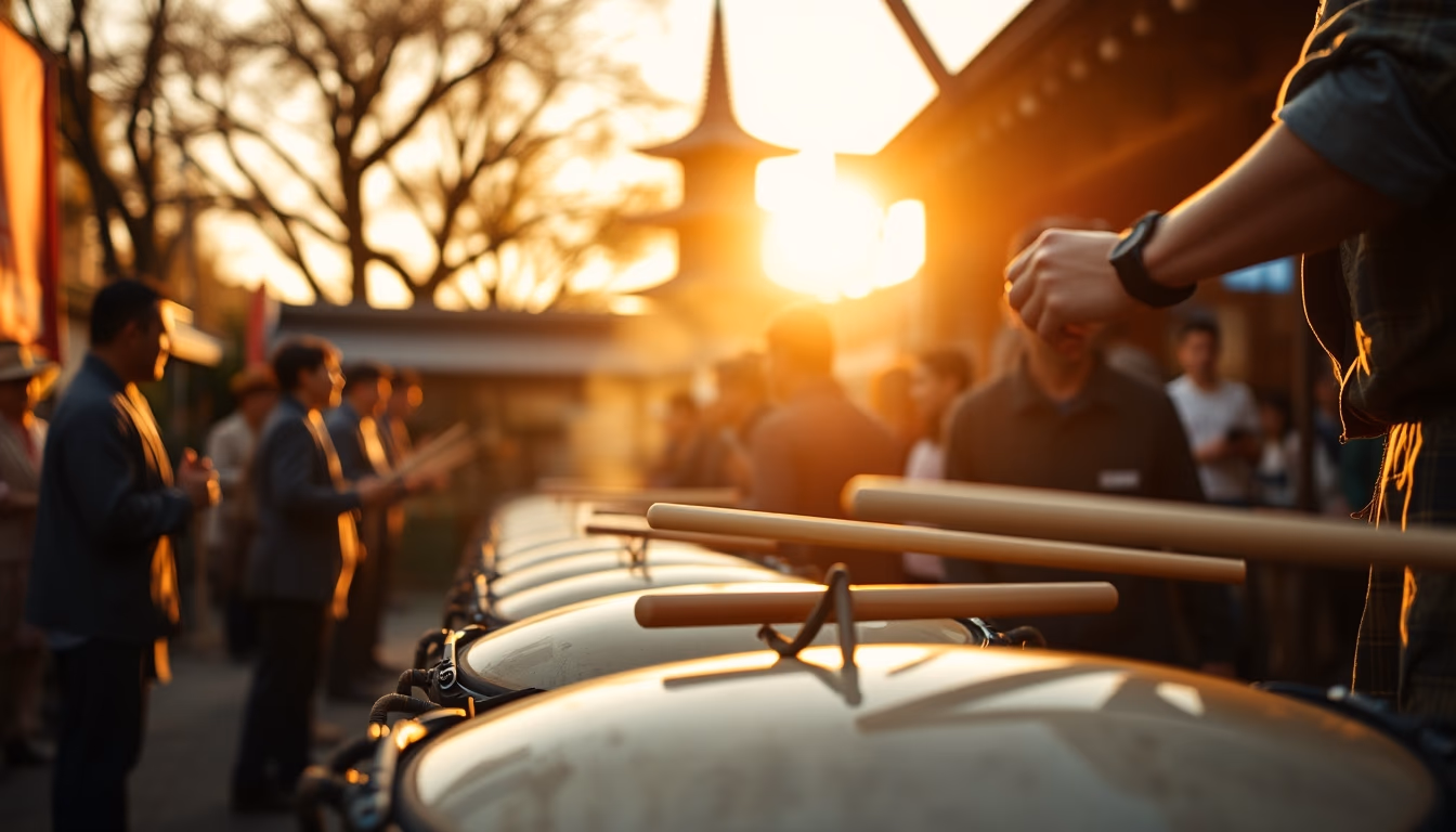 taiko drum japanese in editorial style