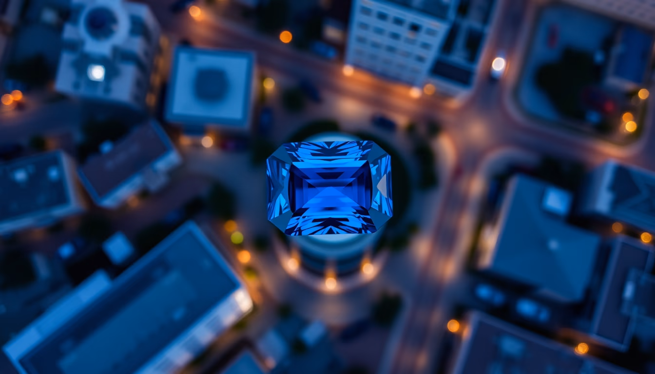 tanzanite blue purple in editorial style