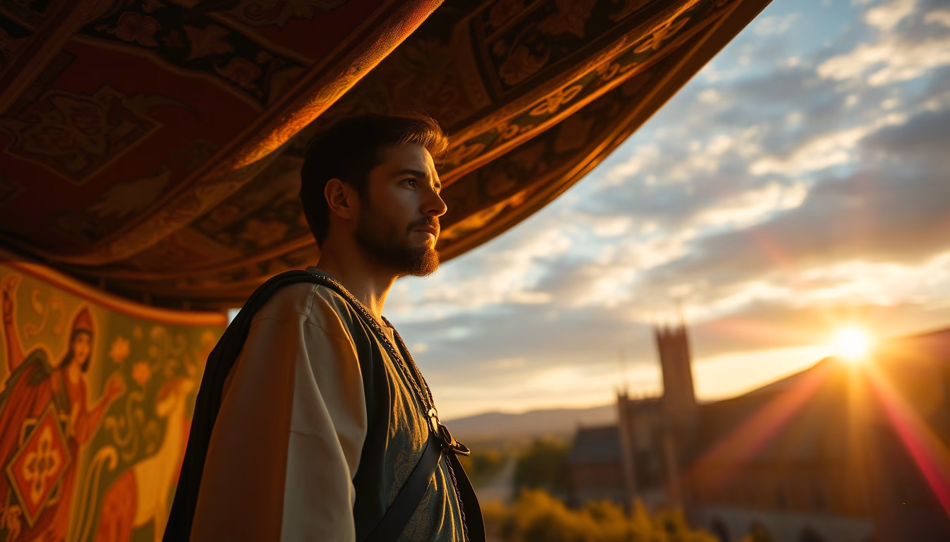 tapestry medieval flemish in editorial style