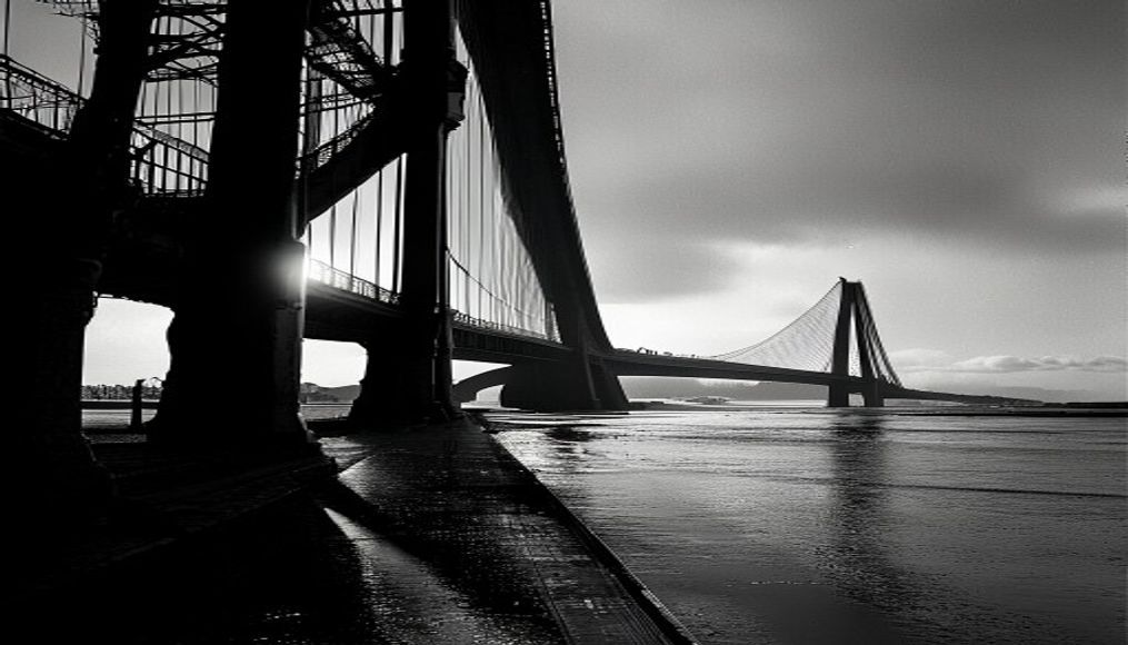 tappan zee bridge in editorial style