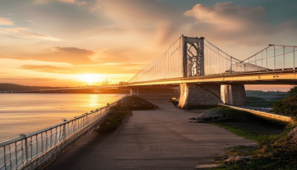 tappan zee bridge in editorial style