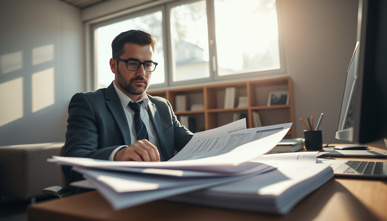 Contador tributário with crypto reports and IRPF forms em estilo editorial