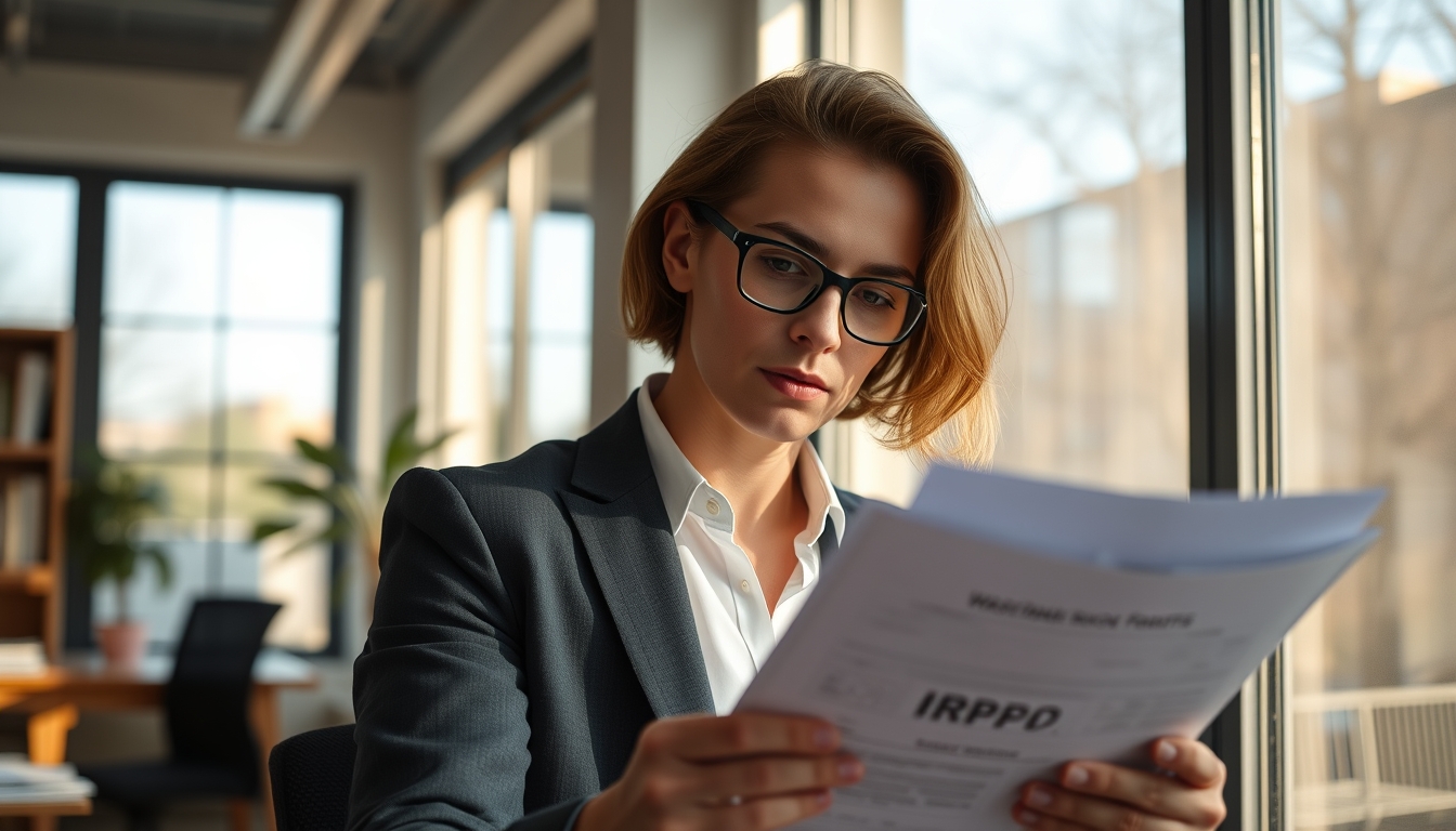 Contador tributário with crypto reports and IRPF forms em estilo editorial