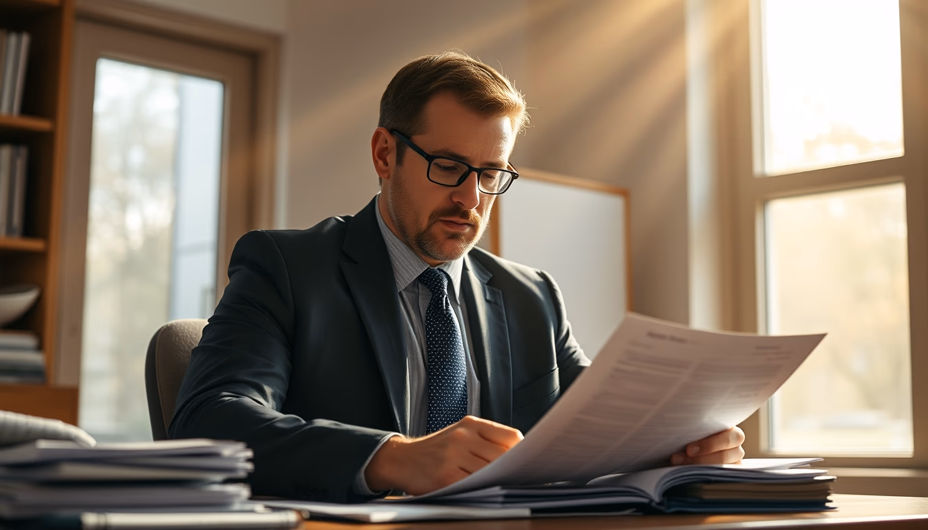 tax accountant with crypto reports and IRPF forms em estilo editorial