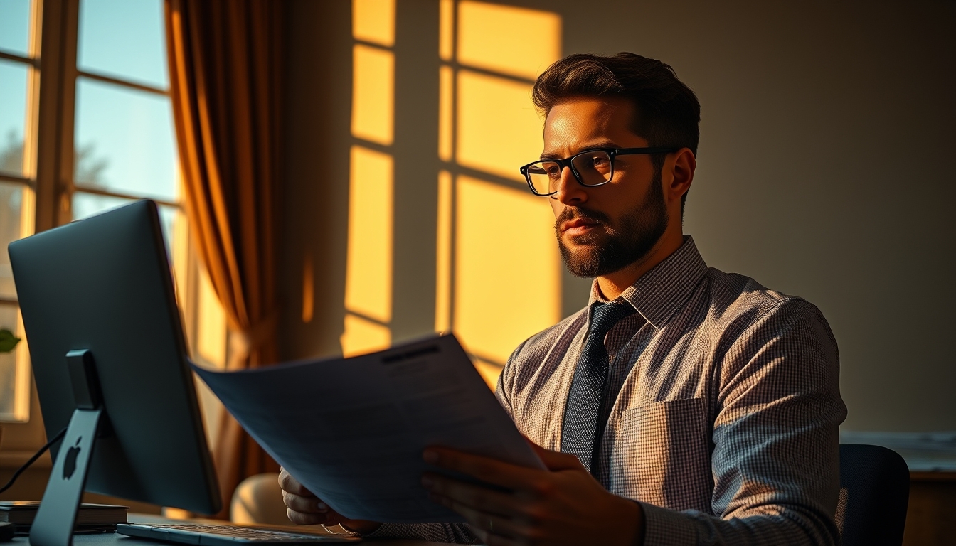 Contador tributário with crypto reports and IRPF forms em estilo editorial