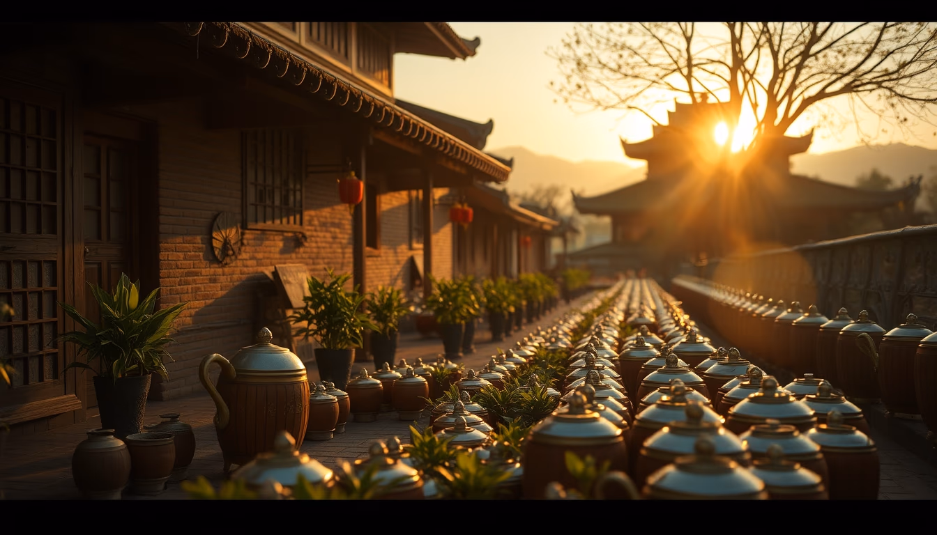 tea bricks china in editorial style