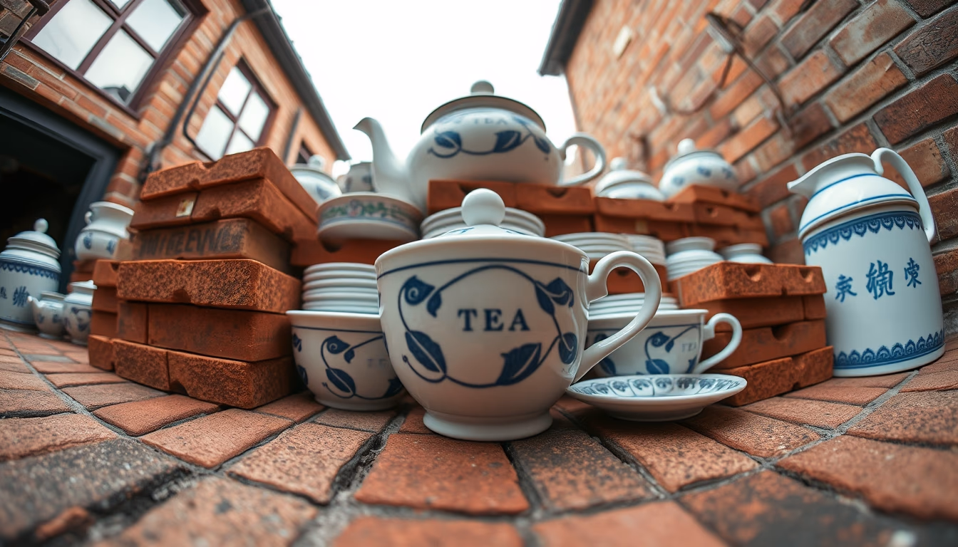 tea bricks china in editorial style
