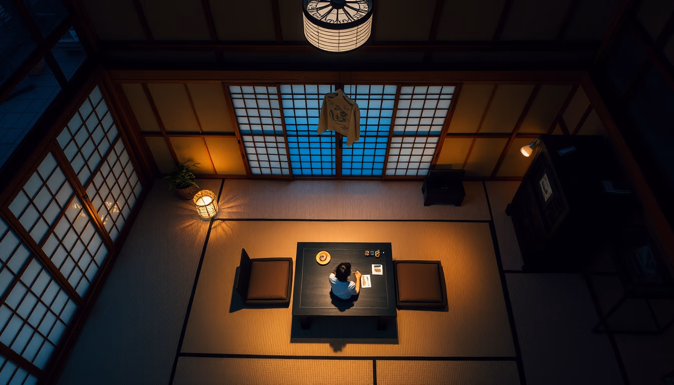 tea room tatami in editorial style