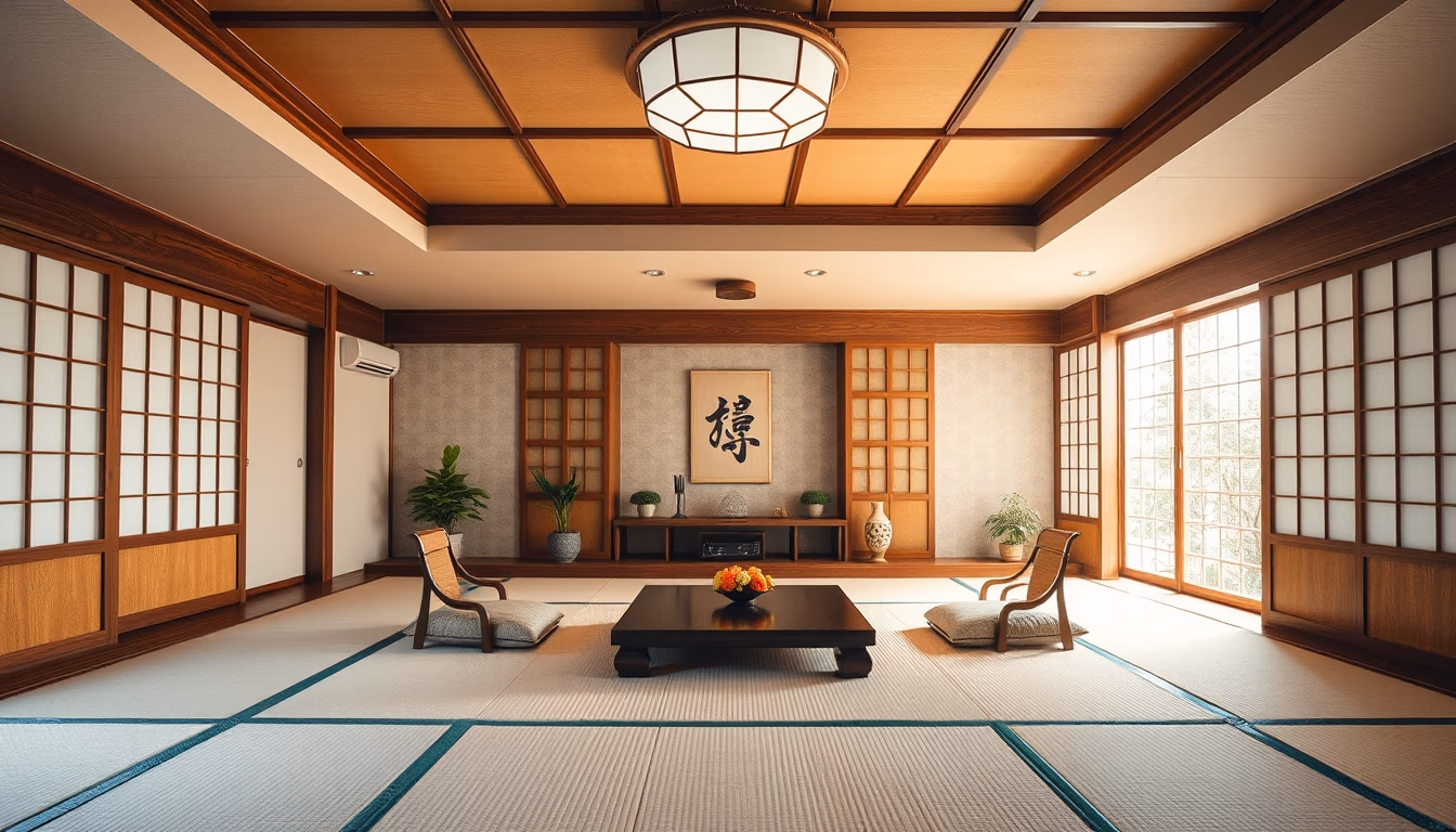 tea room tatami in editorial style