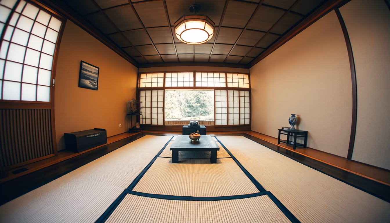 tea room tatami in editorial style